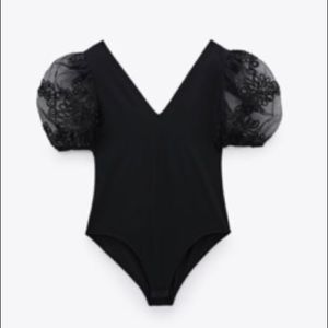 Zara Voluminous sleeve bodysuit